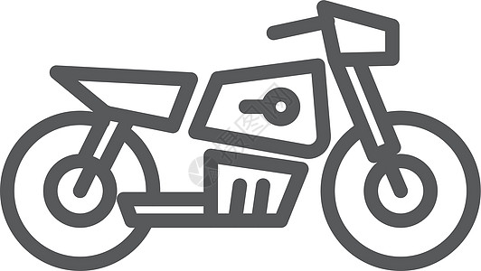 自行车线图标 骑车的城市交通符号图片