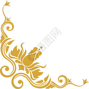 黄金观赏角 用古代风格花朵的卷葡萄图片