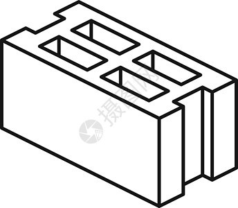 砖块图标 混凝土或粘土空砖图片