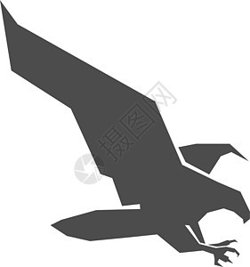 鹰在猎物上着陆 灰鸟双月光 鹰神像图片