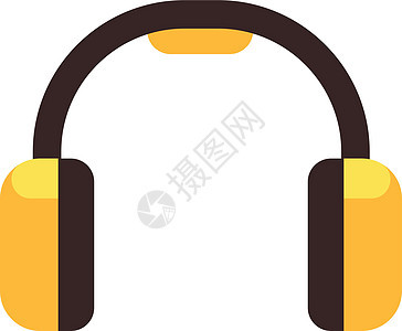 安全耳机 噪音保护图标 黄色耳机图片