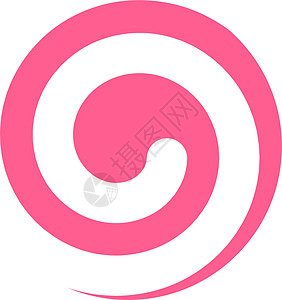 粉色螺旋标志 圆形螺旋标志 圆周运动标志图片