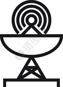 抛物面天线 无线信号接收器 全球通讯设备图片
