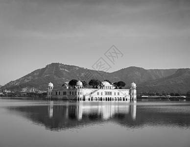 印度拉贾斯坦邦斋浦尔Jal Mahal水利宫观光地标吸引力历史性风景景点日光历史日落水宫图片