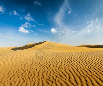印度拉贾斯坦邦Thar沙漠的Dunes风景沙丘天空日落旅游观光土地沙漠旅行日光图片
