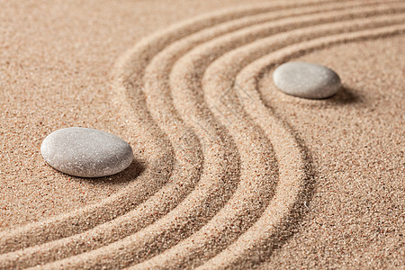 日本Zen石园沉思冥想曲线平衡宗教禅石精神禅园花园禅意图片