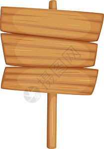 木板在杆上的木板 带木质的空白招牌图片