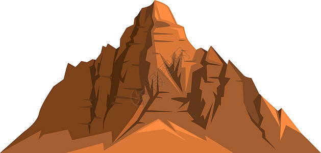 沙漠山脉 橙石形成 有深峡谷图片