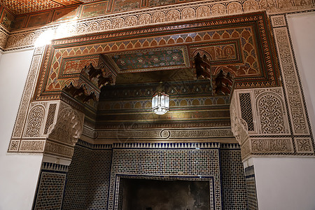 摩洛哥马拉喀什的巴伊亚宫旅行旅游建筑文化艺术建筑学博物馆图片
