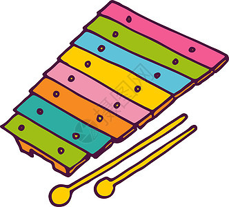 Xylophone 玩具 为孩子们制作的多彩音乐乐器图片