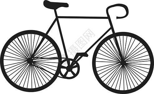 自行车图标 黑线自行车 双轮车图片