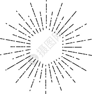 与白六边形恒星爆炸的射线 在古时风格中闪烁光亮图片