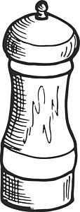 胡椒粉厂草图 手工制成木制香料容器图片