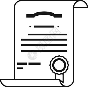 具有保证封印的黑色证书图标( C)图片