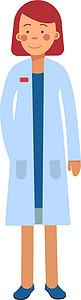 女医生或女护士 穿白色实验室大衣的妇女图片
