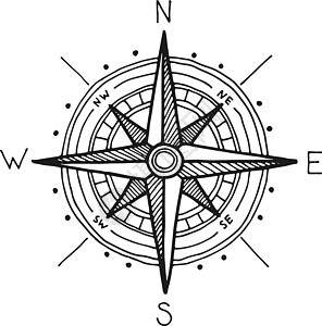 风玫瑰雕刻 导航指南针 方向工具图片