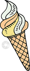 柔软的冰淇淋图标图片