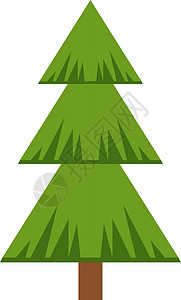 绿色fir图标 长绿锥形树 松符号图片