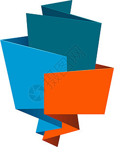 蓝橙色表示样板 标签模板图片