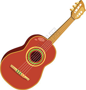 卡通吉他 传统音乐弦乐乐器图标图片