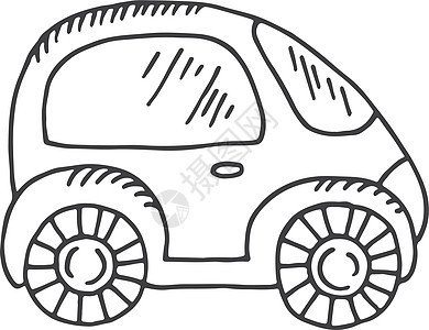 可爱的汽车草图 小玩具自动涂鸦图片