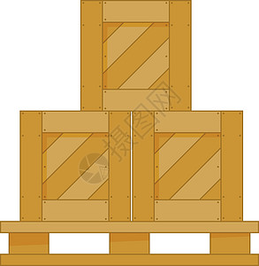 木箱金字塔 货物集装箱储存图标图片