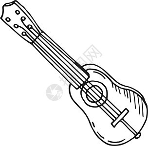 吉他线图标 字符串音乐乐器doodle图片