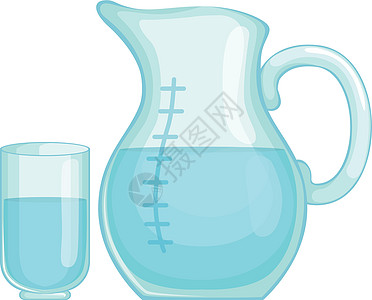 水投手卡通漫画图标 清洁饮用液体图片