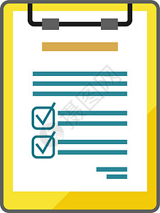 填满文档图标 纸质表格中的复选框 完整工作概念图片