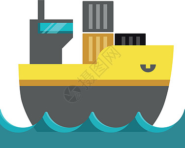 水象上的货船 海运集装箱运输标志图片