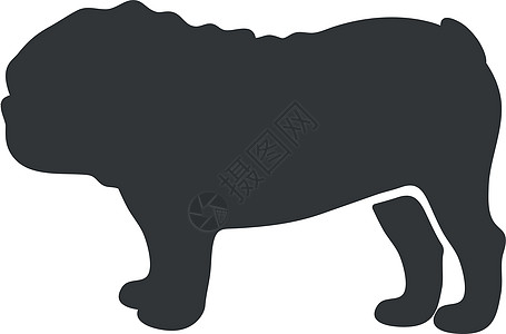 Bulldog 双光影 小玩狗 形状矢量图标图片