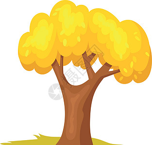 秋树的秋树 诺温伯季节金色景色 幻想矢量设计图片