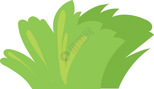 卡通草 植树绿厚木灌木 矢量设计图片