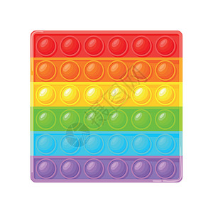 平方 彩虹矢量插图的感官硅酮图片
