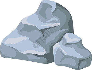 墙用石块 户外壁岩 煤混凝土符号 卡通矢量图片