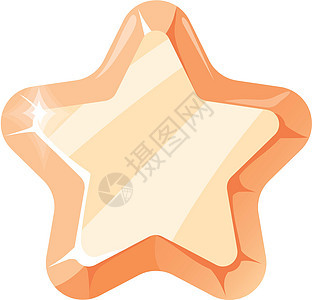 珠宝之星 用于彩色梦幻钻石的插槽 pion 图形 卡通矢量插图 图标图片