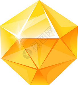 黄顶玉 幻想珠宝宝石 网上成就的纪念石 卡通矢量图 图标图片