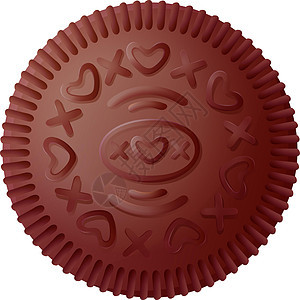 巧克力曲奇饼 奶油饼干黑巧克力饼干图片