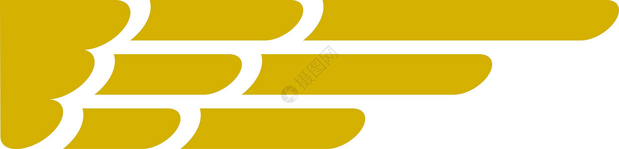 金翅膀徽标 鹰或凤凰符号 简单微小的风格图片