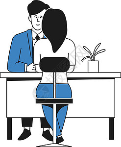 男男女女有商业对话 工作面试 谈判会议 商谈会图片