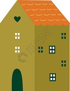 可爱可爱的小镇房子 舒适舒适的家庭符号图片