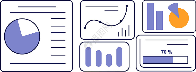 Dashboard 图标 Ui 与图表图形和数据分析界面图片