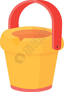 卡通黄色桶 塑料沙箱海滩玩具图片