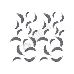 羽毛徽标插图风格蓝色艺术纺织品动物野生动物飞行鹅毛装饰图片