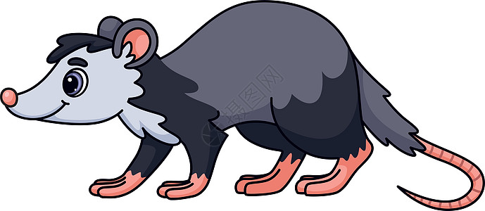 可爱的灰老鼠 漫画风格滑滑鼠图片