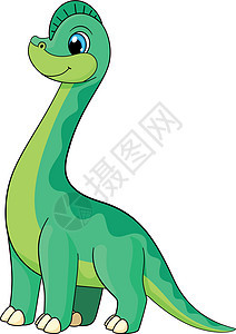 龙龙的性格 笑得开心的恐龙 绿色迪诺图片
