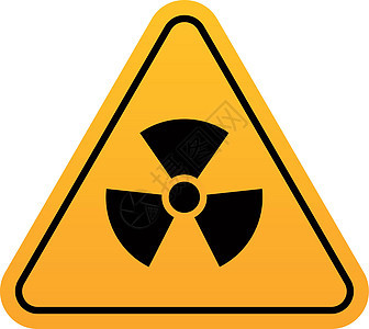放射性危险标签 黄三角警示贴纸图片