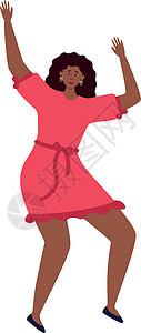 快乐的黑人女子跳舞 年轻快乐的人图片