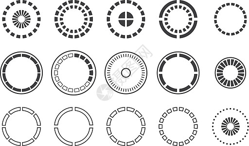 圆轮进度指标集集 Hud圆环元素图片