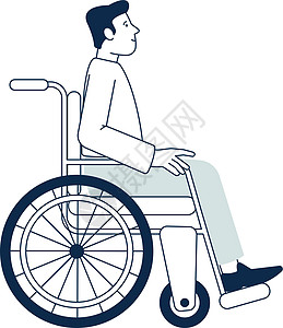 坐在轮椅上的人 病人的个性 残疾人图片